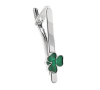 IMIKEYA Men's Elegant Shamrock Tie Clips Stylish Necktie Clips for Business Formal Events Durable Decorative Clip for Polished Look St Patrick's Day Accessory