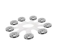 IMIKEYA Metal Drum Tambourine Cymbal Stand High Performance for Adults Cheering Bell Kit Percussion Instruments Accessory