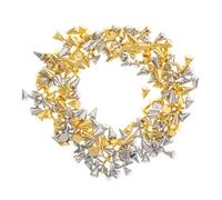 IMIKEYA Metal Nail Charms Nail Gems 200pcs Small Size Silver and Gold Flat Back Studs for Manicure Decoration for Women