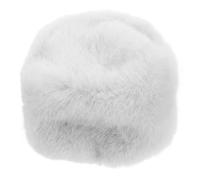 IMIKEYA Microphone Windscreen Cover Reduces Wind Noise and Audio Clarity White Faux with Universal Fit, Stylish Appearance, Suitable for Studios and Outdoor Use
