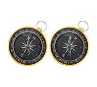 IMIKEYA Mini Portable Keychain Compass for Outdoor Adventure and Teaching, High Accuracy Lightweight Aluminum Alloy, Elegant Golden Design for Hiking and Camping Essentials