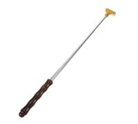 IMIKEYA Mini Retractable Back Scratcher with Solid Wood Handle and Stainless Steel Telescopic Rod, Portable Folding Scratcher Tool for Travel and Office Use, Precise Scratching for Men