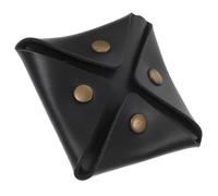 IMIKEYA Mini Retro Coin Pocket Leather Small Coin Purse for Earphones and Mobile Data Cables Matte