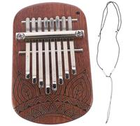 IMIKEYA Mini Thumb Kalimba Finger Piano with 8 Tones, Wooden and Metal Construction, Melodious and Sound, Portable for Recording and School Use