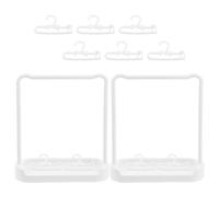 IMIKEYA Miniature Doll Clothes Rack Versatile Use with 10 Plastic Hangers and 2 Hanging Racks Realistic Display Solution and Closet Organisation for 1/6 to 1/12 Scale Dolls