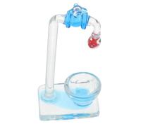 IMIKEYA Miniature Glass Fish Bowl Aquarium Ornament, Floating Fish Tank Decor for Coffee Table, Small Goldfish Bowl Decorative Desktop Accent for Home and Office