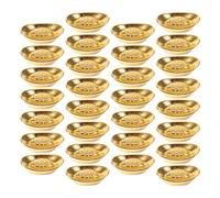 IMIKEYA Miniature Golden Alloy Ingots Symbolizing Wealth and Prosperity 30pcs Unique and Elegant Design Feng Shui Home and Office Decoration
