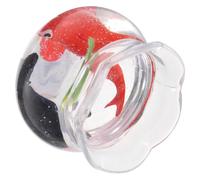 IMIKEYA Miniature Koi Fish Tank Decor Red Black Resin Mini Aquarium Accessories Dollhouse Miniatures for Aquarium Decoration and Tiny Animal Figurines