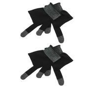 IMIKEYA Mobile Phone Game Gloves Two-finger Sleeves 2 Pair Carbon Fiber