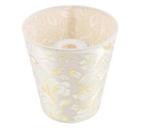 IMIKEYA Modern Cloth Lamp Shade for Bedside Lamps Small with Foldable Design and Crystal Candle Shape, 16cm E14 Linen Lampshade for Bedroom Bedside Tables, Enhancing Home Decor