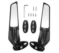 IMIKEYA Motorcycle Large Rearview Side View Mirror with Wind Deflector Compatible for Popular Sport Bikes with Fixing Accessories for Motorbike Replacement