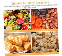 IMIKEYA Multi Function Woven Bread Basket White Washed Storage Basket for Snacks Fruits Vegetables Desktop Household Picnic Use