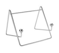 IMIKEYA Multi-purpose Iron Tablet Holder Stand for Mobile Phones and Saucers, Silver Colour, Easy to Maintain Tabletop Book and Picture Frame Display for Indoor Use