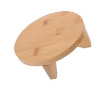 IMIKEYA Multifunctional Bamboo Flowerpot Shelf with Stable Structure, round Wooden Bonsai Display Stand for Tabletop Flower Stands, for Office Decor and Small Items Display