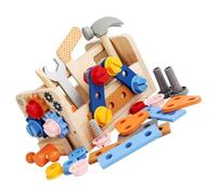 IMIKEYA Multifunctional Wooden Toy Tool Set for Kids Educational Repairing Tools for Toddlers Pretend Play and Learning Activities for Ages 3 and Up