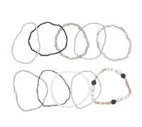 IMIKEYA Multilayered Bohemian Style Stretch Bead Bracelet for Women, Flexible Layering with Glass Beads, Gentle on Sensitive Skin, for Festive Outfits or Daily Wear