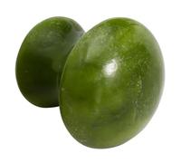 IMIKEYA Mushroom-Shaped Green Jade Facial Massage Stone Gua Sha Scraping Massage Tool Hot Stone Warmer Set for Face and Body Relaxation