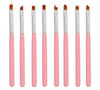 IMIKEYA Nail Art Brush Set for Creating French Tips and Patterns with Nylon Bristles 8pcs Nail Painting Pen Kit for DIY and Home Use