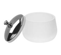 IMIKEYA Nail Pen Cleaning Cup Multi-function Nail Dish with Smooth Surface Frosted Glass with Lid Sturdy Glass Material for Manicure and Personal Use