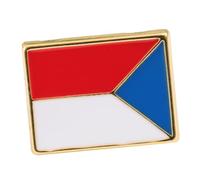 IMIKEYA National Flag Shaped Brooch Creative Metal Badge for Clothes Decoration Red Czech Republic Design for Festivals and Special Occasions