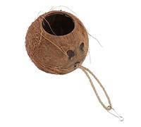 IMIKEYA Natural Coconut Shell Bird Shelter Parrot Feeder Secure Hiding Cozy Warm Environment Fresh Look Design for Hamster and Parrots