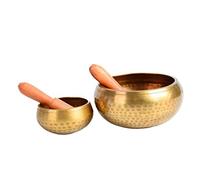 IMIKEYA Nepal Crafted Tibetan Singing Bowl Meditation Bowl Stick Handmade for Relaxation