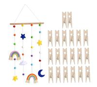 IMIKEYA Nordic Rainbow Photo Organizer Wall Hanging Decor for Boys and Girls Colorful Photo Display Easy to Install for Nursery and Bedroom