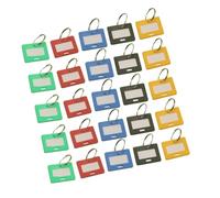 IMIKEYA Number Key Tags for Efficient Key Identification and Multipurpose Use 50pcs Plastic with Metal Keychain Rings Random Color for Travel and Office Organization