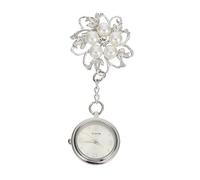 IMIKEYA Nurse Watch Pocket Watch Fob Clip-on Hanging Rhinestone Flower Zinc Alloy for Doctors Nurses Students Decorative Gift