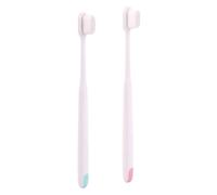 IMIKEYA Oral Cleaning Tool 2pcs for Sensitive Gums and Daily Care Soft Bristle Toothbrushes with Anti- Flocking Handle and Comfortable Gripping Random Color for Postpartum Use