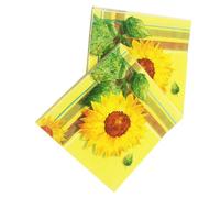 IMIKEYA Paper Napkins 40pcs Sunflower Pattern with Printed Design Reusable Tissue Premium Quality Reusable Tissue Practical and Soft for Party Supplies and Banquet Use