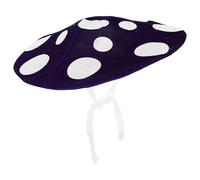 IMIKEYA Party Costume Mushroom Hat with Strings, Large Purple Mushroom Cosplay Headwear for Festival, Renaissance and Birthday Party Accessories