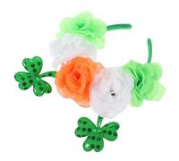 IMIKEYA Patrick's Day Shamrock Rose Headbands Festival Party Hairband for Adults for Irish Celebrations Eye Catching Costume Accessory Decorative Hair Clasp