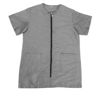 IMIKEYA Pet Grooming Apron Comfortable Fit Hair-resistant Waterproof Fabric Short Sleeve Design Full Zipper Pocket Grooming Smock for Dog Groomers Professional Workwear