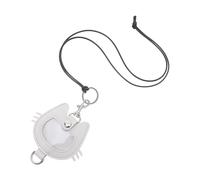 IMIKEYA Pet Hair Storage Keychain with Cat Head Shape in White Pu Leather Stylish and Timeless Design for Pet Hair Memorial and Key Organization for Cat Owners