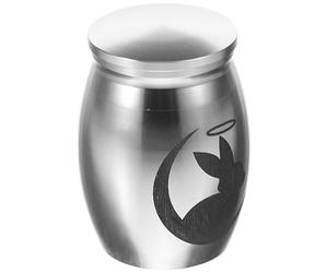 IMIKEYA Pet Urns Stainless Steel Small Seal Lid Memorial Container for Rabbit Ashes Suitable for Home Display