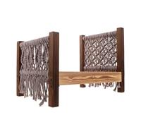 IMIKEYA Photography Prop Bed Wooden Woven Headboard for Newborn Studio Sessions Bohemian Mini Bed for Photoshoots Prop for Boy Girl Photos