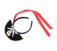 IMIKEYA Pirate Halloween Costume Headband with Non-woven Fabric and Ribbon, Versatile Accessory for Themed Parties and Theater, Fun Gender Neutral Style for Adults