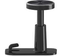 IMIKEYA Plastic Headset Hanger Rack with Adjustable Hook for Home Use, Black Adhesive Headphone Holder Stand with Scratch Prevention, Below Desk Storage and Organising Headphones