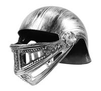 IMIKEYA Plastic Knight Helmet Cosplay Hat for Boys, Lightweight and Comfortable, Silver Warrior Headgear with Excellent Appearance, for Theatrical Production Props and Taking Photos