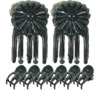IMIKEYA Plastic Plant Support Clips Easy to Use Garden Vine Clips 100pcs for Securing Climbing Plants and Flower Support, Green Colour for Orchid and Tomato Stems