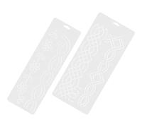 IMIKEYA Plastic Quilting Template Easy to Use Quilting Sewing Tool 2pcs with Marking Pattern for Cut and Piece Fabrics for DIY Fabric Crafts and Sewing for Embroidery Shapes
