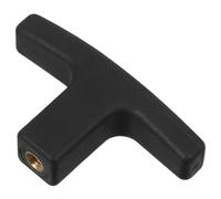 IMIKEYA Plastic T-Handle with M8*80 Nylon Threaded Insert, Black Matte Finish T-Shaped Replacement Handle for Rv Waste Valve, Camper Sewer Tank, and Lawn Mower Pull Control