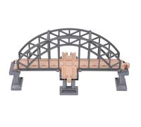 IMIKEYA Plastic Train Bridge Model Wooden Suspension Bridges Train Track Accessory Set for Kids Cross Railway Scene Layout Props