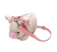 IMIKEYA Plush Student Bag Phone Storage Pouch Fashion Style Lightweight Portable Single Shoulder Bag for Students and Women Shopping Dating 12.58x8.65x6.68inch Pig Modeling Large Capacity