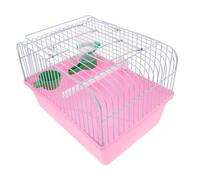 IMIKEYA Portable Bird Cage with Food Waterer Spacious Travel Carrier for Parrots Lovebirds for Outdoors Adventures Metal Small Animal Cage with Random Color Accents