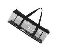 IMIKEYA Portable Black Dvd and Book Storage Bag with Reinforced Handles and Horizontal Oxford Fabric Design, for Organising Media and Books between Rooms Or Offices