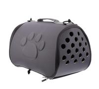 IMIKEYA Portable Cat Carrier Backpack for Pet Travel with Breathable Canvas and Nylon Material, Foldable Soft-sided Pet Bag with Carrying Handle for Cats and Rabbits