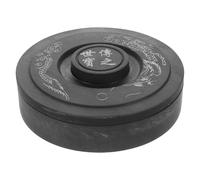 IMIKEYA Portable Chinese Calligraphy Inkstone for Beginners Compact Retro Textured Ink Slab for Painting and Writing Smooth Surface for Precise Ink Grinding Essential Desktop Container