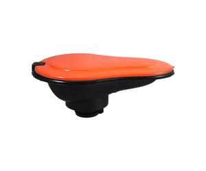 IMIKEYA Portable Construction Site Squatting Toilet Orange Plastic Bucket, Temporary Folding Urinal for Men and Women, Lightweight Bedpan Suitable for Camping and Emergency Use